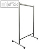 Spuck- & Nie?schutz / Thekenaufsatz, rollbar, (B)120 x (H)180 cm, Acrylglas/Alu
