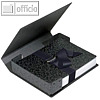 officio Gurtband Ordner CLASSIC, DIN A4, R?cken 70 mm, Pappe, schwarz, 3347000