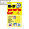 UHU patafix Klebepads, 10 x 12 mm, ablösbar, gelb, 80 Stück, 50140
