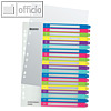 LEITZ Kunststoff-Register WOW, DIN A4+, farbige Taben, Zahlen 1-20, 1245-00-00