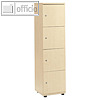 officio Schlie?fachschrank, 4 F?cher, 153 x 40 x 42 cm, Holz, ahorn, 289879