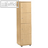 officio Schlie?fachschrank, 4 F?cher, 153 x 40 x 42 cm, Holz, buche, 289880