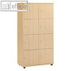 officio Schlie?fachschrank, 2x 4 F?cher, 153 x 80 x 42 cm, Holz, buche, 289944