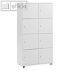 officio Schlie?fachschrank, 2 x 4 F?cher, 153 x 80 x 42 cm, Holz, wei?, 289945