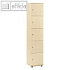 officio Schlie?fachschrank, 5 F?cher, 189 x 40 x 42 cm, Holz, ahorn, 290007