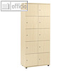 officio Schlie?fachschrank, 2 x 5 F?cher, 189 x 80 x 42 cm, Holz, ahorn, 290071