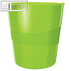LEITZ Papierkorb WOW - 15 Liter, H 324 x Ø 290 mm, Kunststoff, grün, 5278-10-54