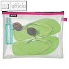 Rei?verschlusstasche WOW Traveller L, 300 x 230 mm, transparent-pink, 4026-00-23