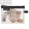 Rei?verschlusstasche WOW Traveller S, 140 x 105 mm, transparent-schwarz