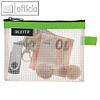 Rei?verschlusstasche WOW Traveller S, 140 x 105 mm, transparent-gr?n, 4024-00-54