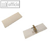 Namensschilder-Set, 40 x 105 mm breit f?r bessere Lesbarkeit, Kombiklemme, 56 St