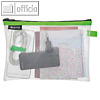 Reißverschlusstasche WOW Traveller M, 240 x 170 mm, transparent-grün, 4025-00-54