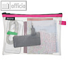 Reißverschlusstasche WOW Traveller M, 240 x 170 mm, transparent-pink, 4025-00-23