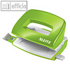 LEITZ Mini-Locher NeXXt WOW, bis 10 Blatt, Anschlagschiene, grün, 5060-10-54