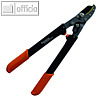 Damen-Astschere, verringerter Kraftaufwand, (L)470 mm, Stahl/Alu, schwarz/orange