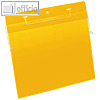 Drahtbügel-/Auftragstasche, DIN A4 quer, PP, gelb/transparent, 50 Stück, 175404