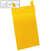 Gitterboxtasche DIN A4 hoch, mit Lasche, PP, gelb/transparent, 50 Stück, 175004