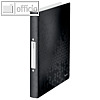 LEITZ Ringbuch WOW, DIN A4, R?cken 32 mm, 2 Rund-Ringe, PP, schwarz, 4257-00-95