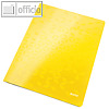 LEITZ Schnellhefter WOW, DIN A4, Karton, gelb, 10 Stück, 3001-00-16