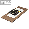 Klemmbrett f?r Rechnungen, 100 x 14 x 240 mm, Walnussholz, braun, MC-WALBP-BL