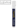 Kreidemarker f?r den Au?enbereich, Keilspitze: 2-6 mm, wasserresistent, wei?
