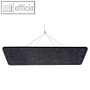 Akustik-Deckenelement / Schallschutztafel, 1.200 x 600 x 20 mm, PET, grau