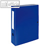 Exacompta Archiv-/Dokumentenbox für DIN A4, PP, B 80 mm, Druckknopf, blau,59832E