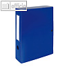 Exacompta Archiv-/Dokumentenbox f?r DIN A4, PP, B 80 mm, Druckknopf, blau,59832E