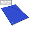 Eckspannermappe DIN A4, 240 x 320 mm, Rücken 15 mm, Karton, blau, 400126331