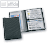 Ausweish?lle "Silver", 90 x 117 mm, 4 gro?e & 4 kleine F?cher, grau, 10 St?ck