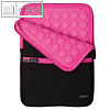 Tablet Sleeve "Go", 20 x 27 cm, 9 Zoll, Außentasche, Neopren, schwarz / pink