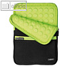Tablet Sleeve "Go", 20 x 27 cm, 9 Zoll, Außentasche, Neopren, schwarz / grün