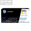 HP Toner 655A, 10.500 Seiten, gelb, CF452A