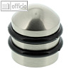Boden-T?rstopper, (H)37 x (?)35 mm, Edelstahl-Optik, silber/schwarz