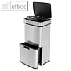 Abfalltrenner - 50 Liter, 420x315x785 mm, mit Sensor, Edelstahl, silber