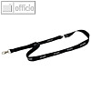 Textilband Namensschilder, Aufdruck "STAFF", Karabinerhaken, 44 cm, schwarz, 10 