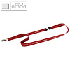 Textilband Namensschilder, Aufdruck "VISITOR", Karabinerhaken, 44 cm, rot, 10 St