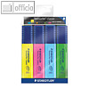 Textmarker "Textsurfer classic", INKJET SAFE, lichtbeständige Tinte, 4er Set