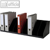 Belegfach mit fester Einteilung f?r Aktenordner, 9 F?cher, (B)80.2 cm, PS, schwa