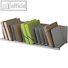 Schr?gablage mit fester Einteilung, 14 F?cher, B 802 x T 310 x H 206 mm, PS, gra