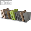 Schr?gablage mit fester Einteilung, 16 F?cher, B 912 x 310 T x 206 mm, PS, grau