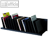 Schr?gablage mit fester Einteilung, 16 F?cher, B 912 x T 310 x H 206 mm, PS, sch