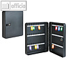 officio Schl?sselschrank mit 60 Haken, 370 x 240 x 80 mm, Stahl, anthrazit, 881