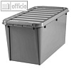Aufbewahrungsbox RECYCLED - 70 Liter, 40 x 72 x 38 cm, recyceltes PP, taupe