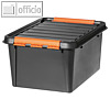 Aufbewahrungsbox PRO - 32 Liter, 39 x 50 x 26 cm, bruchfest, PP, schwarz