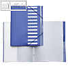 Ordnungsmappe, DIN A4, 12 Trennbl?tter m. Taben, blau, 3 St., 70033-47-001