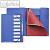 Ordnungsmappe, DIN A4, 8 Trennblätter, Innen-Klappen, blau, 3 St., 70032-47-001