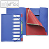 Ordnungsmappe, DIN A4, 8 Trennbl?tter, Innen-Klappen, blau, 3 St., 70032-47-001