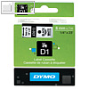 Dymo D1 Etikettenband, 6 mm x 7 m, schwarz auf weiß, S0720780