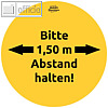 Corona Hinweis-Aufkleber "1.5 m Abstand halten", (?)20 cm, Innenbereich, 12 St.